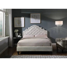 Load image into Gallery viewer, House of Hampton - Queen Upholstered Headboard - Beige with Silver Studs
