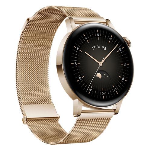 Huawei Watch GT 3 AMOLED Touchscreen GPS Smartwatch - Light Gold