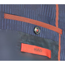 Load image into Gallery viewer, Hugo Boss Sport Coat, Adris3 Slim Fit/ Navy Blue Stripe - 44R
