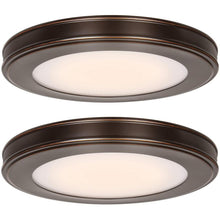 Load image into Gallery viewer, Hykolity Flush Mount LED Ceiling Light 13&quot; Oil Rubbed Bronze 2 pack

