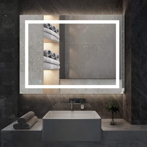 Illucid LED 32x24-Inch Bathroom Mirror With Defogger