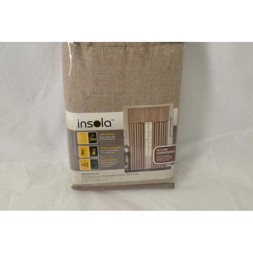 Insola Bridgeport Rod Pocket/Back Tab Blackout Lining Curtain Panel Linen 84