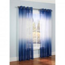 Load image into Gallery viewer, Inspiration Serenity 1 Sheer Two-tone Grommet Panel 84&quot; Blue
