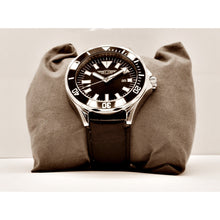 Load image into Gallery viewer, Invicta Watch Men&#39;s Black Dial Black Leather Strap
