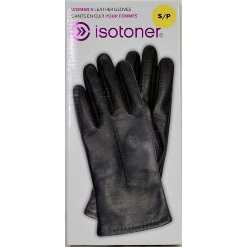 Isotoner Women’s Leather Gloves Size S/P Black