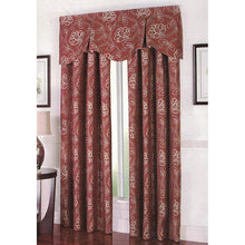 Load image into Gallery viewer, Jacobean Rod Pocket With Hidden Back Tab Window Curtain Panel 95&quot; Brick
