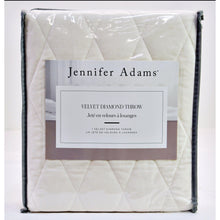 Load image into Gallery viewer, Jennifer Adams Velvet Diamond Throw Blanket 60&quot; - Cloud Linen
