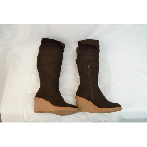 Jessica 47671 Women's Brown Suede Knee High Boots Size 6