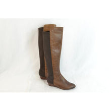 Load image into Gallery viewer, Jessica Simpson Beagan Bourbon Combo Brown Leather Tall Boots Size 6
