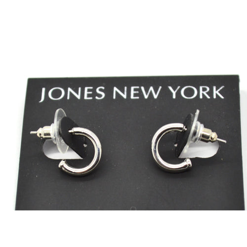 Jones New York Small Hoop Silver Earrings