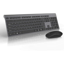 Load image into Gallery viewer, Joyaccess Wireless Keyboard &amp; Mouse, Full-size Compact Black
