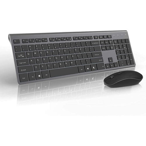 Joyaccess Wireless Keyboard & Mouse, Full-size Compact Black
