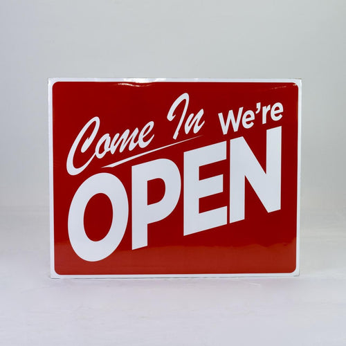 Kairos Red Come in We're Open Decal Pack of 2