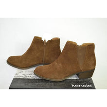 Load image into Gallery viewer, Kensie Garry Suede Zippered Ankle Boot With Short Heel-8-Brown-Liquidation Store
