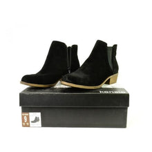 Load image into Gallery viewer, Kensie Garry Suede Zippered Ankle Boot With Short Heel-9-Black-Liquidation Store
