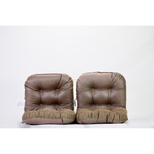 KlearVu Polar Overstuffed Universal Tufted No Slip Dining Chair Pads 4 Pk Chocolate