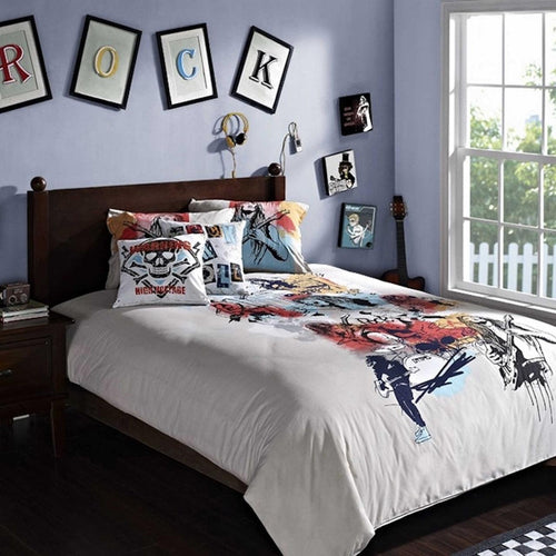 Kooky Rock Star Duvet Cover Set Full/Queen