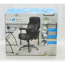 Load image into Gallery viewer, La-Z-Boy Comfortcore Managers Chair w/ Ergonomic Flip Up Arms Black
