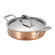 Load image into Gallery viewer, Lagostina Martellata Covered Casserole Tri-Ply Hammered Copper 3 qt.
