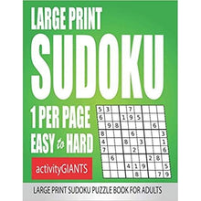 Load image into Gallery viewer, Large Print Sudoku, Easy to Hard by Activity Gaints
