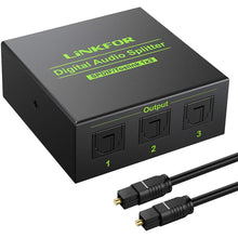 Load image into Gallery viewer, LiNKFOR 1 x 3 Port Digital Audio Splitter
