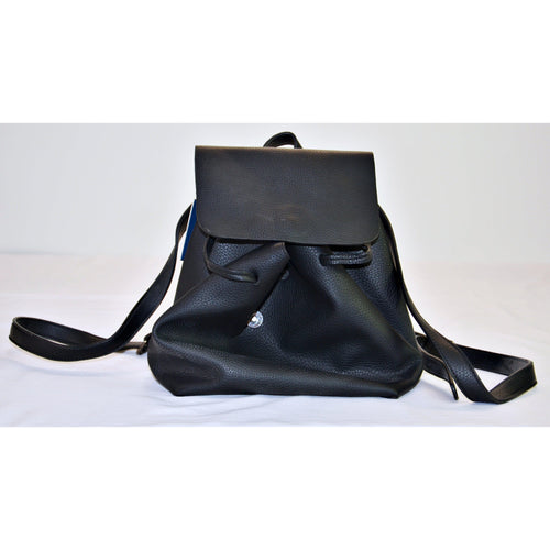 Little Burgundy Faux Leather Mini Backpack - Black