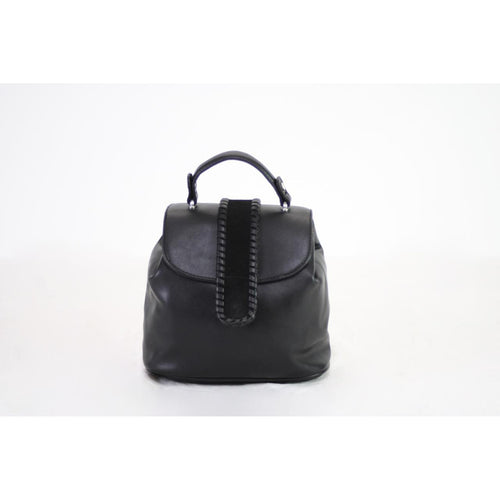 Little Burgundy Mini Backpack Purse Black