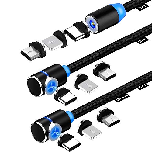Lsgae USB Magnetic Charging Cable 3Pk