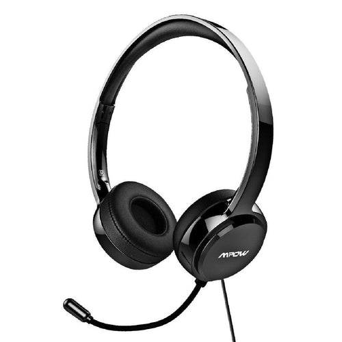MPOW Wired Computer Headset Black