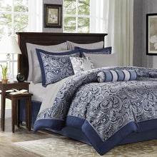 Load image into Gallery viewer, Madison Park Aubrey 12 Piece King Size Bed Comforter Set
