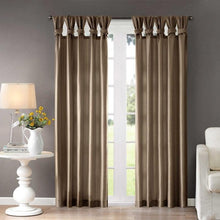 Load image into Gallery viewer, Madison Park Emilia Twist Tab Curtain Panel 108&quot; Taupe
