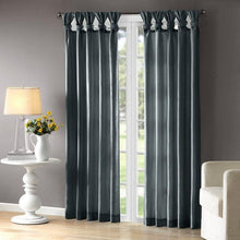Load image into Gallery viewer, Madison Park Emilia Twist Tab Window Curtain Panel 84&quot; Teal
