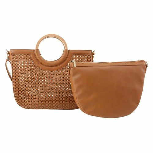 MaliLili Brielle Woven Tote & Removeable Pouch
