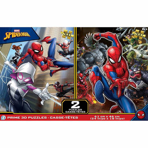 Marvel Spiderman Lenticular 500 Piece Puzzles – 2 Pack