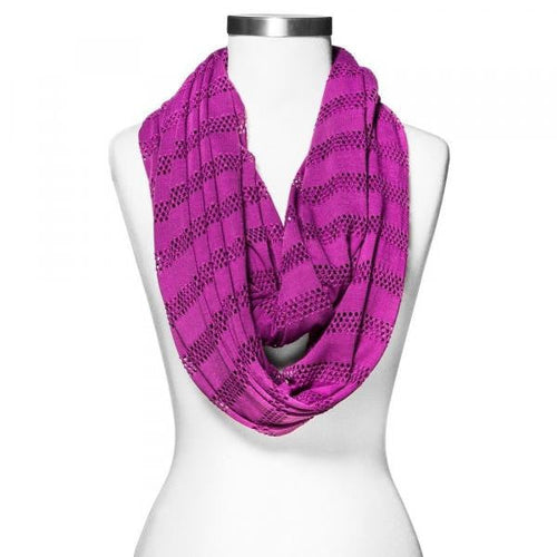 Merona Women's Wrap Perforated Jersey Knit Infinity Scarf Purple