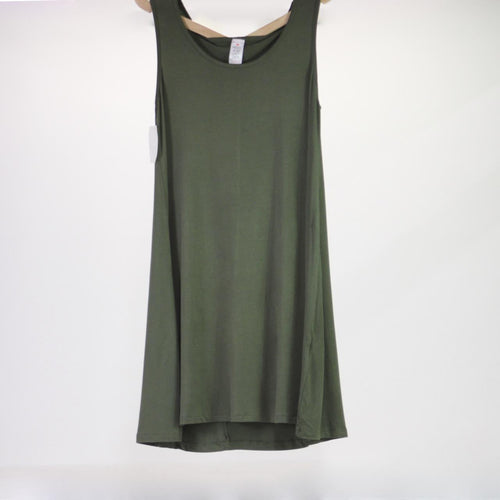 Messy Buns Lazy Days Dress Olive Green Large