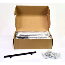 Load image into Gallery viewer, Modern Black Stainless Steel Cabinet T-bar Pulls 6 1/4&quot; On Centre 30 Pack
