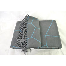 Load image into Gallery viewer, Modern by Dwell Magazine Reversible Throw Blanket Blue/Grey-Liquidation Store
