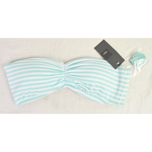 Mossimo Strapless Bikini Top Lucite Blue/White XS
