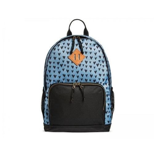 Mossimo Supply Co. Women's Heart Print Nylon Backpack Handbag Blue