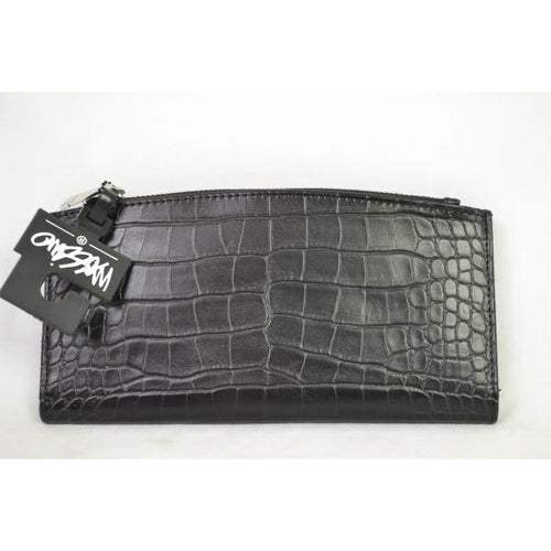 Mossimo Women's Faux Croc Skin Snap Closure Black