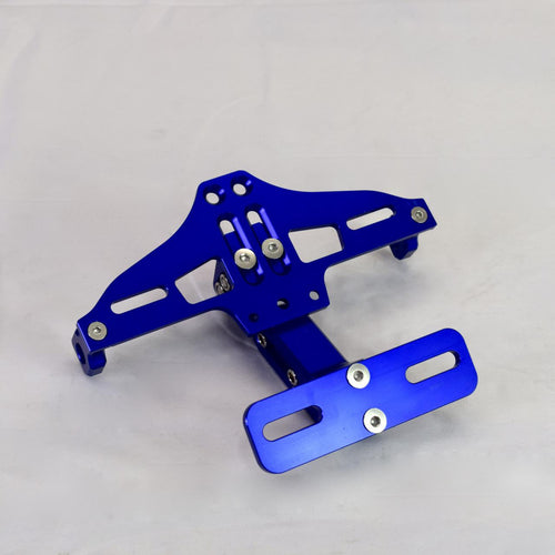 Motorcycle License Plate Mount - Blue