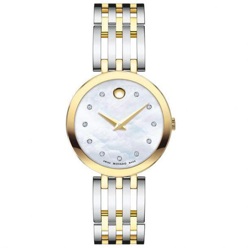 Movado Women's Esperanza 0607305 Two-Tone Mother of Pearl Dial Watch