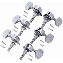 Load image into Gallery viewer, Musiclily 3+3 Semi Closed Guitar Tuning Pegs Electric/Acoustic Guitar Chrome

