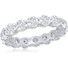 Load image into Gallery viewer, NYC Sterling 4mm Sterling Silver 925 Cubic Zirconia Cz Eternity Ring - Size 7
