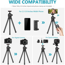 Load image into Gallery viewer, Neewer Flexible Tripod with Cell Phone Holder 12&quot;
