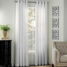 Load image into Gallery viewer, Newport Grommet Window Curtain Panel 84&quot; White
