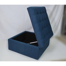 Load image into Gallery viewer, Noble House Isabella Storage Ottoman - Navy Blue
