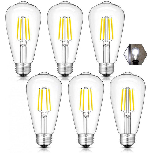 OMAYKEY 4W Dimmable LED Edison Bulb 4000K Daylight White