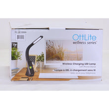 Load image into Gallery viewer, Ottlite Wireless Charging LED Desk Lamp with Stand - Black

